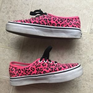 pink vans with leopard print